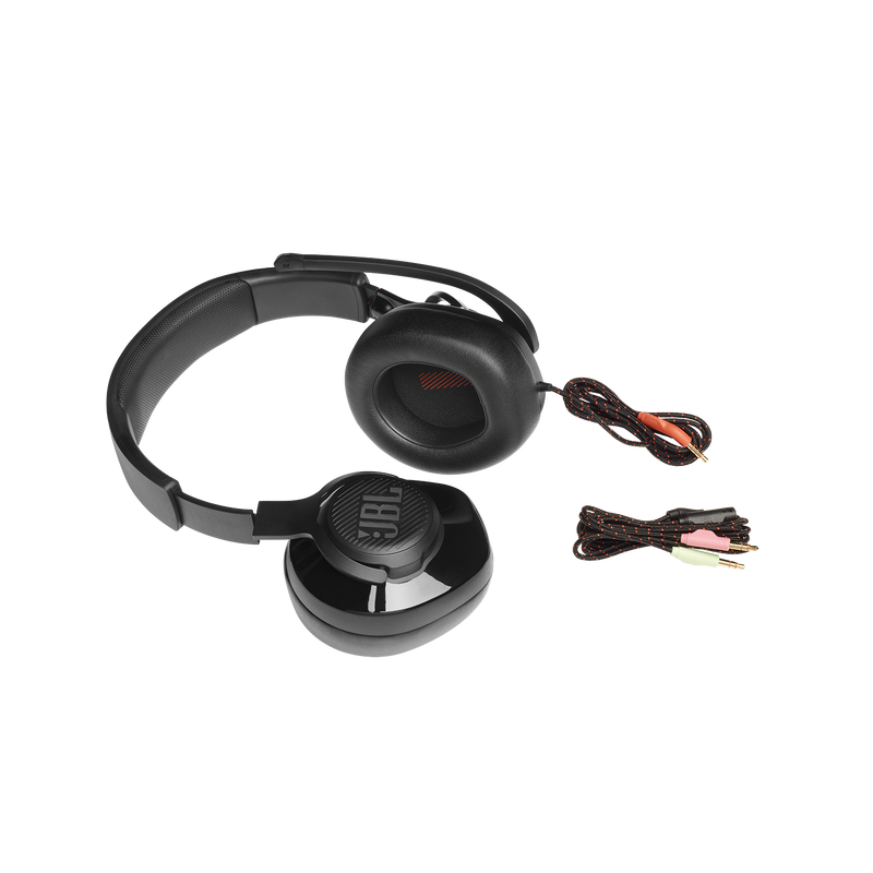 JBL Quantum 200 - Black - Wired over-ear gaming headset with flip-up mic - Detailshot 7 image number null